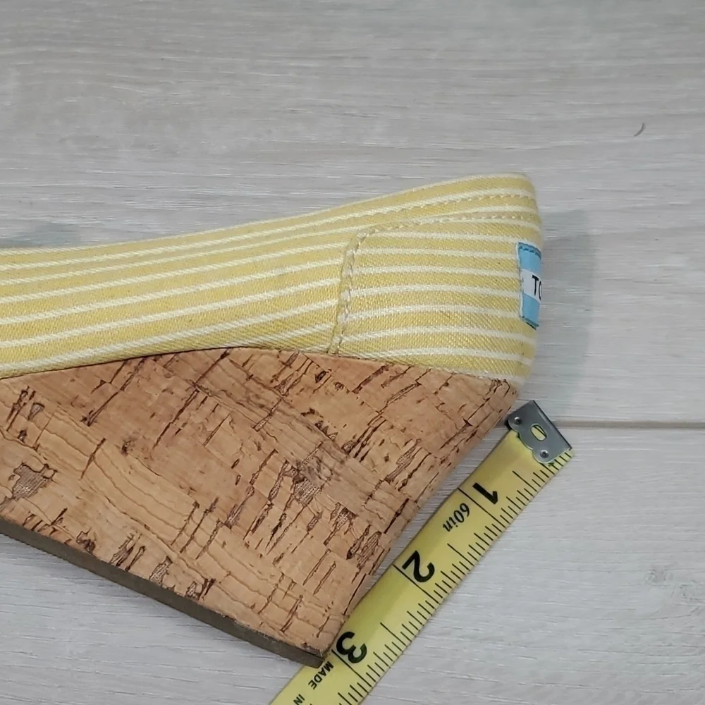 Toms Women Espadrille Stripe Wedge Comfort Sandals shoes sz 7